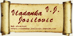 Vladanka Jošilović vizit kartica